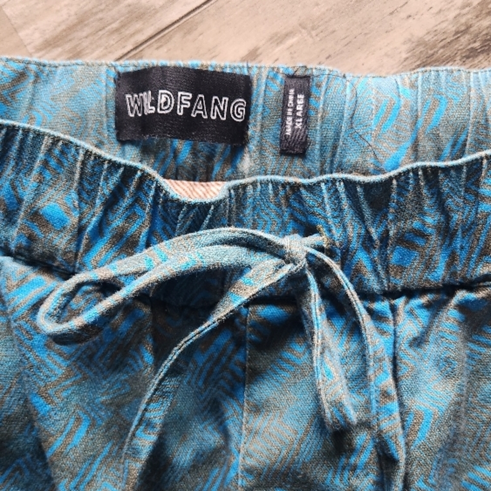 Wildfang Blue Patterned Pants